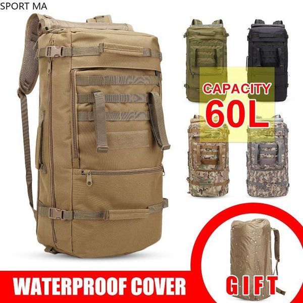 outdoor bags 60l large military tactical backpack men handbag hiking travel backpacks camping 3d rucksack with waterproof cover
outdoor bags 60l large military tactical backpack men handbag hiking travel backpacks camping 3d rucksack with waterproof cover
