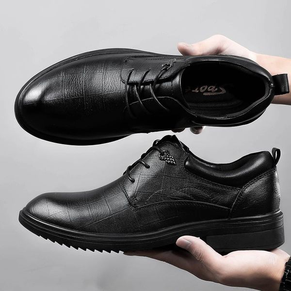 men dress shoes formal business office genuine leather work pointed toe male oxford flats wedding party big szie 48, Black
men dress shoes formal business office genuine leather work pointed toe male oxford flats wedding party big szie 48, Black
