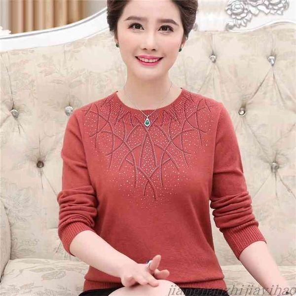 round neck printed sweater women fashion casual frills mother dress knitted long sleeve bottoming female pullover spring 210427, White;black
round neck printed sweater women fashion casual frills mother dress knitted long sleeve bottoming female pullover spring 210427, White;black
