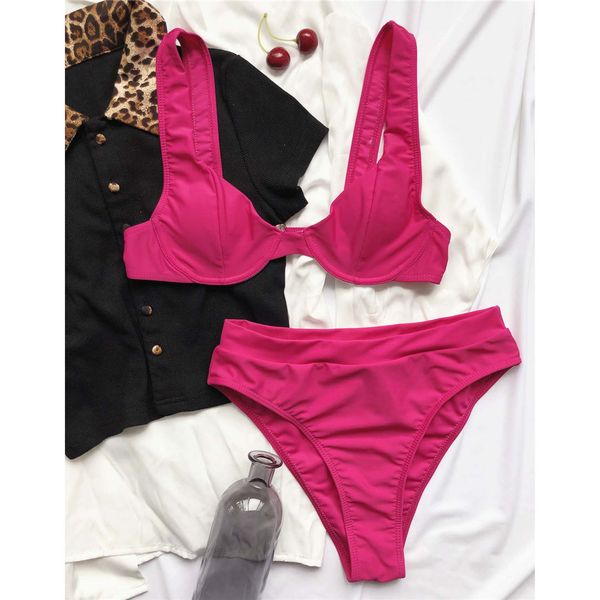 2021 new underwired bikini female swimsuit women swimwear two-pieces bikini set mid waist bather bathing suit swim k2841
2021 new underwired bikini female swimsuit women swimwear two-pieces bikini set mid waist bather bathing suit swim k2841