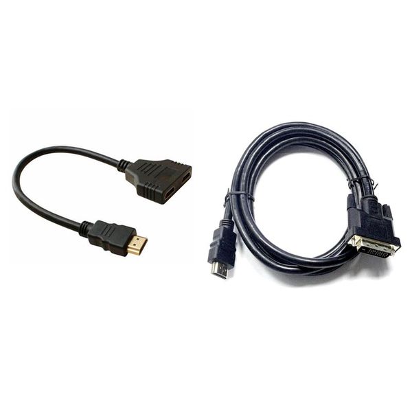 audio cables & connectors 2pcs cable: 1pcs splitter adapter full hd 3d 1080p to dvi d 24+1 pin cable
audio cables & connectors 2pcs cable: 1pcs splitter adapter full hd 3d 1080p to dvi d 24+1 pin cable