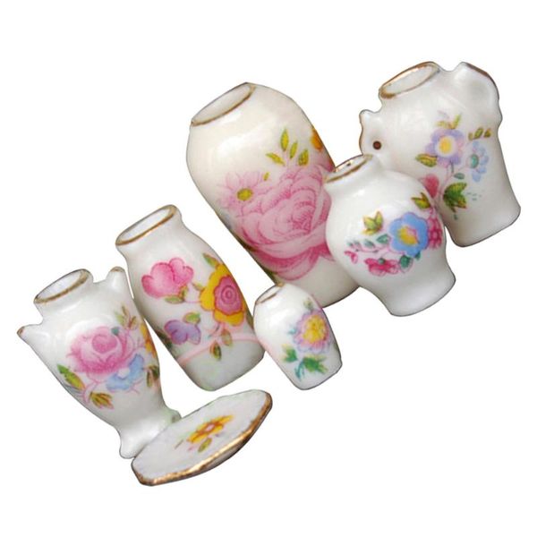 vases 7pcs 1/12 mini house vase decor ceramic model ornament 
vases 7pcs 1/12 mini house vase decor ceramic model ornament