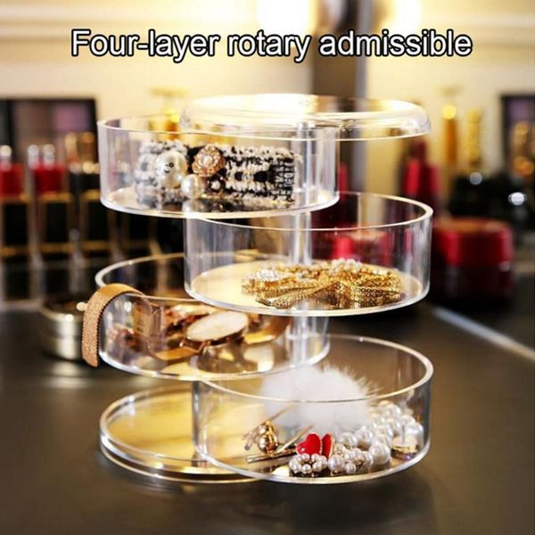 4-layer rotating transparent jewelry storage box necklace earrings display stand deskorganizer j baskets
4-layer rotating transparent jewelry storage box necklace earrings display stand deskorganizer j baskets