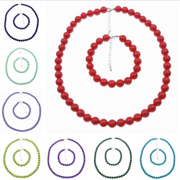 earrings & necklace 8mm bracelet jewelry set for women 19 colors choker bracelets baking paint glass girl gift children accessories b76, Silver
earrings & necklace 8mm bracelet jewelry set for women 19 colors choker bracelets baking paint glass girl gift children accessories b76, Silver