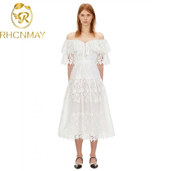 runway fashion embroidery hollow out lace dress summer women's off shoulder strapless ruffle vacation long 210506, Black;gray
runway fashion embroidery hollow out lace dress summer women's off shoulder strapless ruffle vacation long 210506, Black;gray