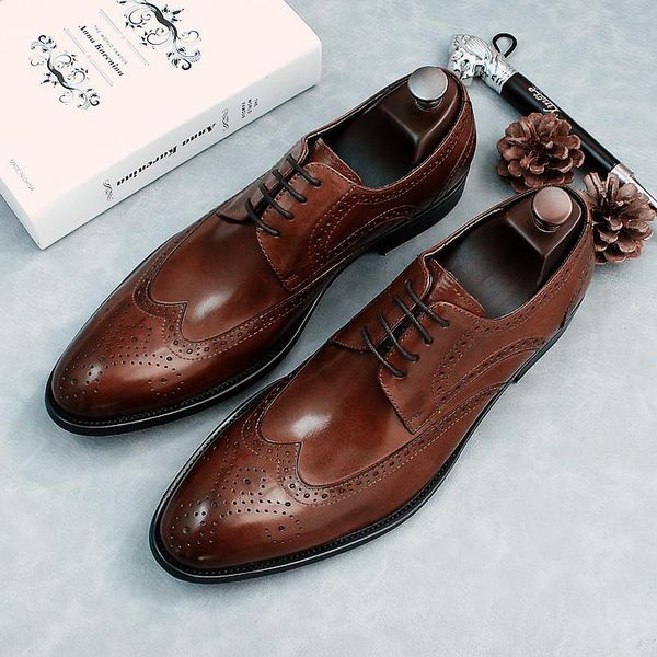dress shoes 2021 cow leather formal business for men flat heel carved brogue wedding hombre, Black
dress shoes 2021 cow leather formal business for men flat heel carved brogue wedding hombre, Black