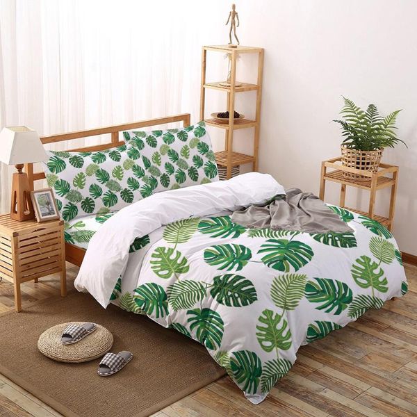 bedding sets tropical plant leaves green white set duvet cover bed printing pillowcase linen size home textile
bedding sets tropical plant leaves green white set duvet cover bed printing pillowcase linen size home textile