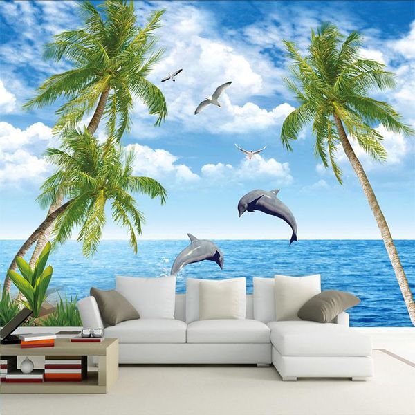 wallpapers dropship modern simple creative jumping dolphin seaside landscape po mural wallpaper sofa backdrop wall home decor fresco 
wallpapers dropship modern simple creative jumping dolphin seaside landscape po mural wallpaper sofa backdrop wall home decor fresco