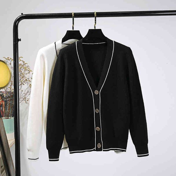 tees spring 2021 sleeve outwears v neck striped cardigan women's sweater crocheted buttons top, White
tees spring 2021 sleeve outwears v neck striped cardigan women's sweater crocheted buttons top, White