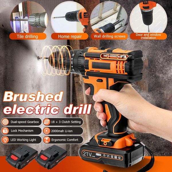 professiona electric drills cordless 21v impact drill rechargeable 2 speeds adjustable screwdriver lithium-ion batteries 18+3 setting
professiona electric drills cordless 21v impact drill rechargeable 2 speeds adjustable screwdriver lithium-ion batteries 18+3 setting