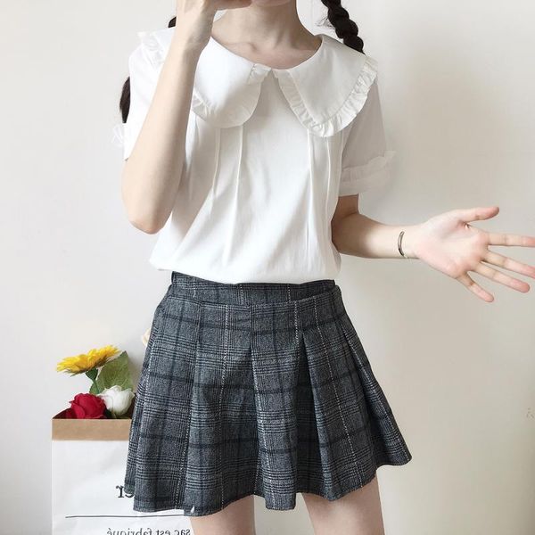 women's blouses & shirts girl cute lolita white ruffle shirt short sleeve korean sweetpeter pan collar blouse back buttons blusas top
women's blouses & shirts girl cute lolita white ruffle shirt short sleeve korean sweetpeter pan collar blouse back buttons blusas top