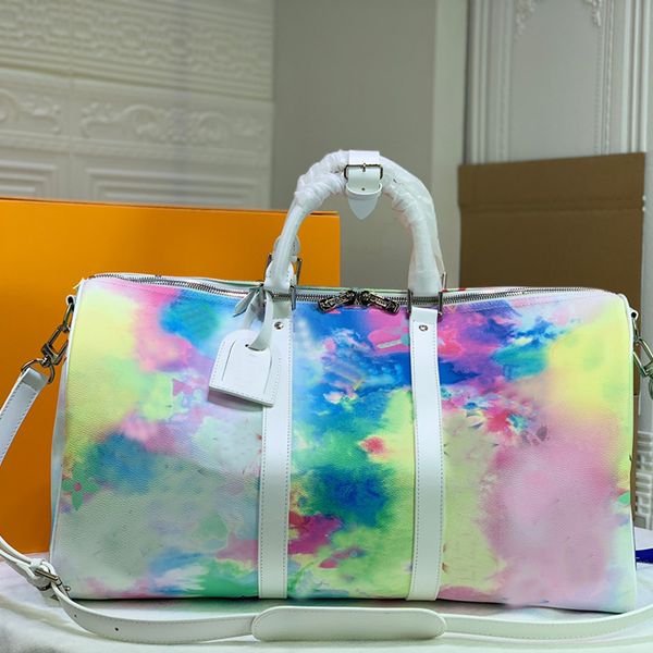 50cm large capacity travel duffel women handbags colored drawing fashion letter duffle bag canvas leather single shoulder bags lady tote 202
50cm large capacity travel duffel women handbags colored drawing fashion letter duffle bag canvas leather single shoulder bags lady tote 202
