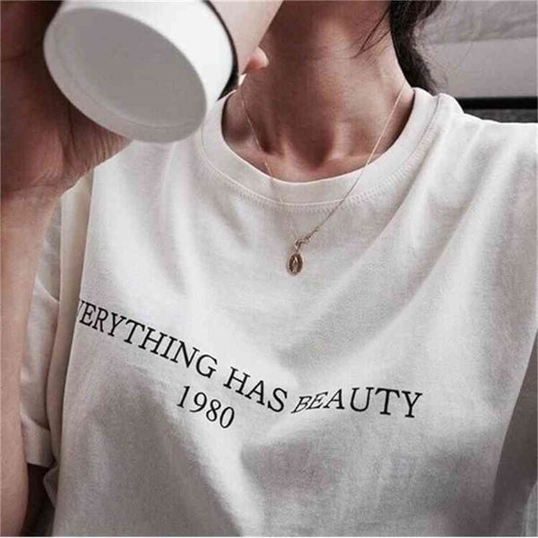 everything has beauty 1980 letters t-shirt women funny graphic tee casual white aesthetic slogan t shirt 210512
everything has beauty 1980 letters t-shirt women funny graphic tee casual white aesthetic slogan t shirt 210512
