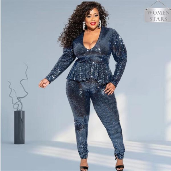 plus size tracksuits sequin two piece outfits xl-4xl club birthday bodycon crop and pants office lady wholesale drop, Black
plus size tracksuits sequin two piece outfits xl-4xl club birthday bodycon crop and pants office lady wholesale drop, Black