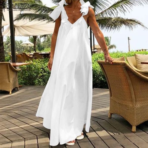 casual dresses solid loose vestidos 2021 summer v neck straps sundress women holiday beach tie dress zanzea kaftan femme robe, Black;gray
casual dresses solid loose vestidos 2021 summer v neck straps sundress women holiday beach tie dress zanzea kaftan femme robe, Black;gray