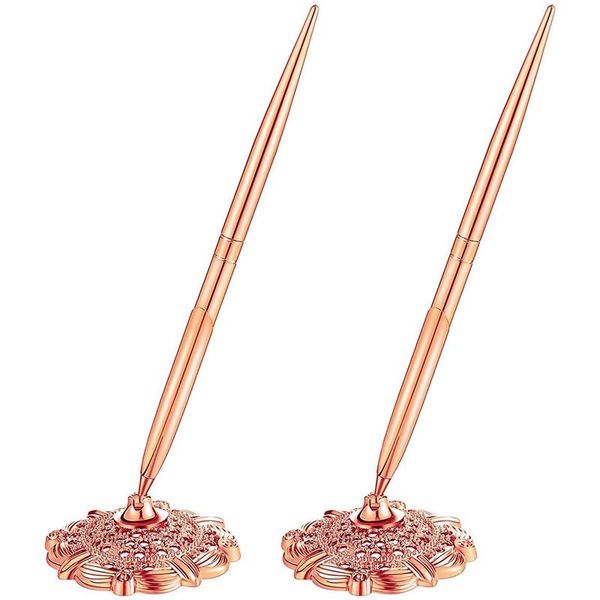 ballpoint pens 2 pieces hollow round pen holder signing set for wedding bridal, Blue;orange
ballpoint pens 2 pieces hollow round pen holder signing set for wedding bridal, Blue;orange