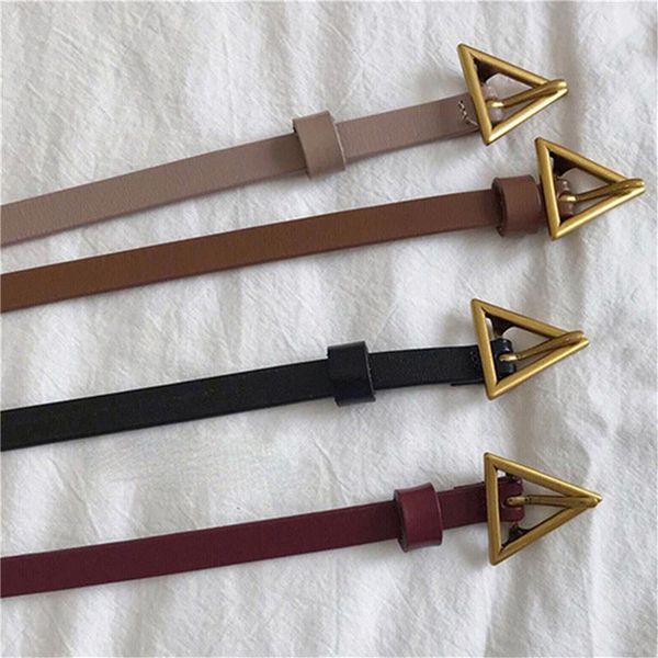 belts triangular needle buckle women's thin belt students decorated casual pants women triangle pin golden buckles, Black;brown
belts triangular needle buckle women's thin belt students decorated casual pants women triangle pin golden buckles, Black;brown