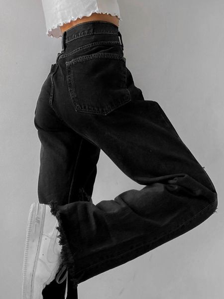 women's jeans weekeep y2k women denim trousers high waist holes jean pant 90s vintage streetwear loose korean pants, Blue
women's jeans weekeep y2k women denim trousers high waist holes jean pant 90s vintage streetwear loose korean pants, Blue