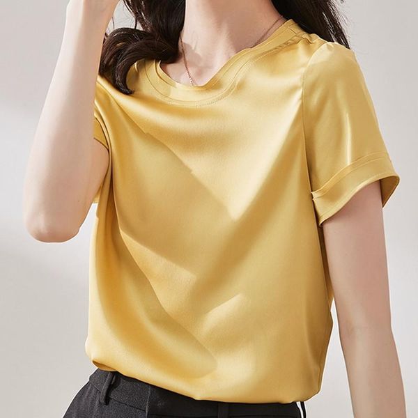 korean silk women woman solid satin blouse shirt short sleeve plus size blusas mujer de moda 2021 3xl women's blouses & shirts, White
korean silk women woman solid satin blouse shirt short sleeve plus size blusas mujer de moda 2021 3xl women's blouses & shirts, White