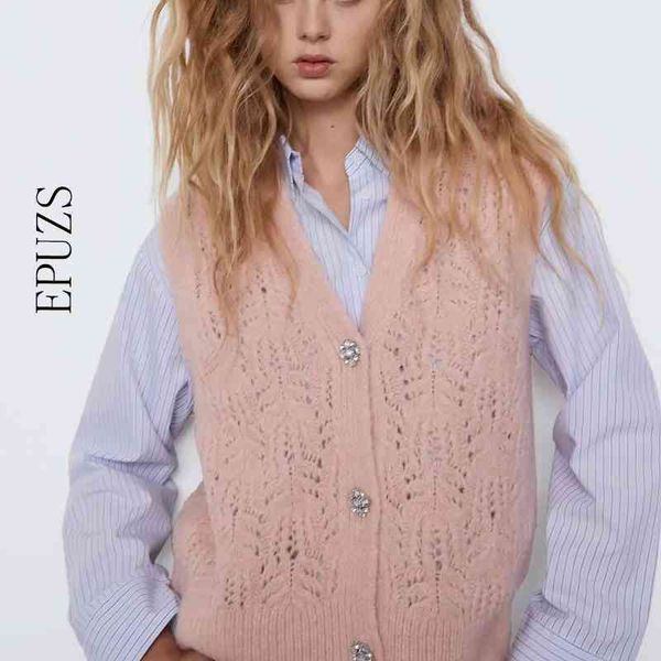 spring sleeveless vest sweater women pink cardigan casual hollow out v neck knitted female korean 210521, White
spring sleeveless vest sweater women pink cardigan casual hollow out v neck knitted female korean 210521, White
