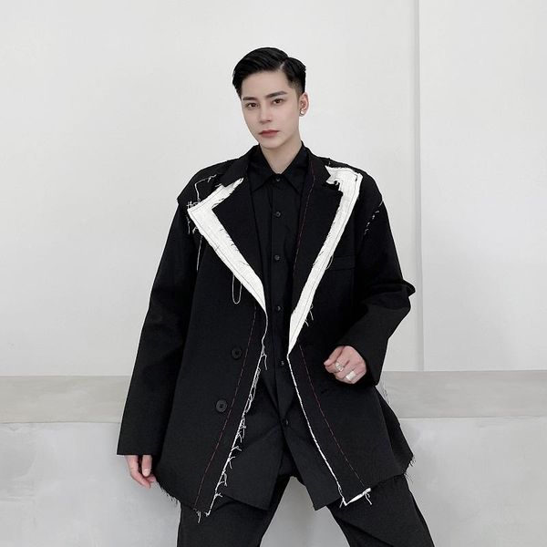 male streetwear japan style suit coat outerwear men broken side casual vintage loose blazers jacket men's suits &, White;black
male streetwear japan style suit coat outerwear men broken side casual vintage loose blazers jacket men's suits &, White;black