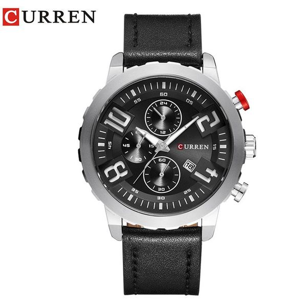 wristwatches curren watches men cow leather strap quartz-watches sport men's waterproof relogio heren hodinky 8193, Slivery;brown
wristwatches curren watches men cow leather strap quartz-watches sport men's waterproof relogio heren hodinky 8193, Slivery;brown