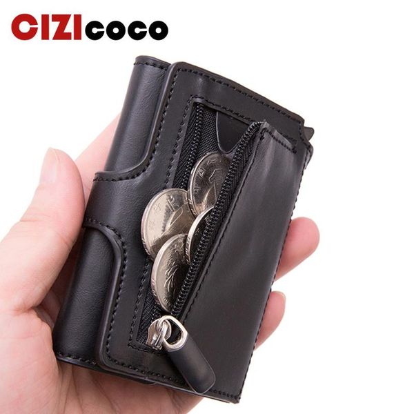 card holders -up rfid black wallet id case men button holder metal aluminum auto coin purse, Brown;gray
card holders -up rfid black wallet id case men button holder metal aluminum auto coin purse, Brown;gray