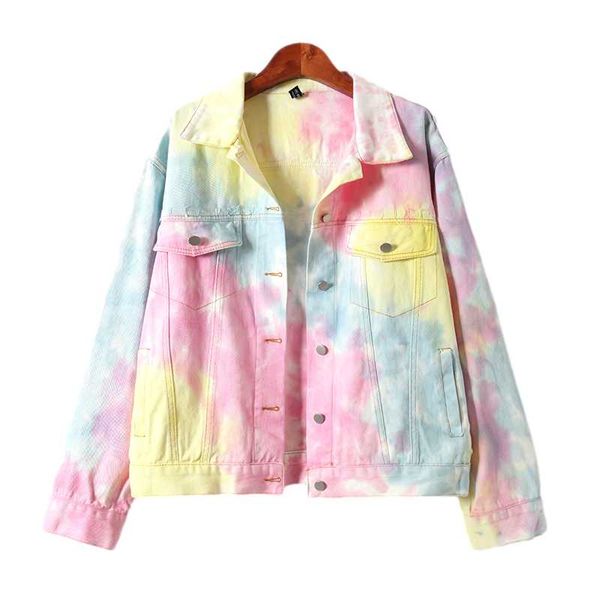 women's jackets 2021 spring denim coat women gradient color jeans jacket casual harajuku plus size loose outerwear ladies streetwear ti, Black;brown
women's jackets 2021 spring denim coat women gradient color jeans jacket casual harajuku plus size loose outerwear ladies streetwear ti, Black;brown