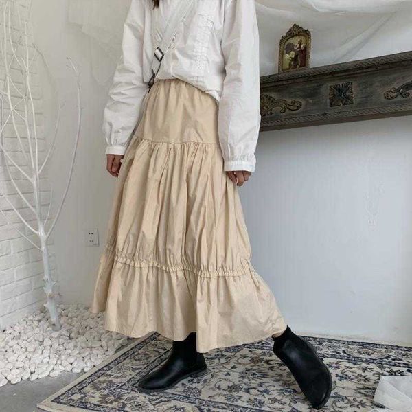 skirts summer long midi women elastic waist cotton pleated loose casual vintage harajuku streetwear ruffles z248 evre, Black
skirts summer long midi women elastic waist cotton pleated loose casual vintage harajuku streetwear ruffles z248 evre, Black