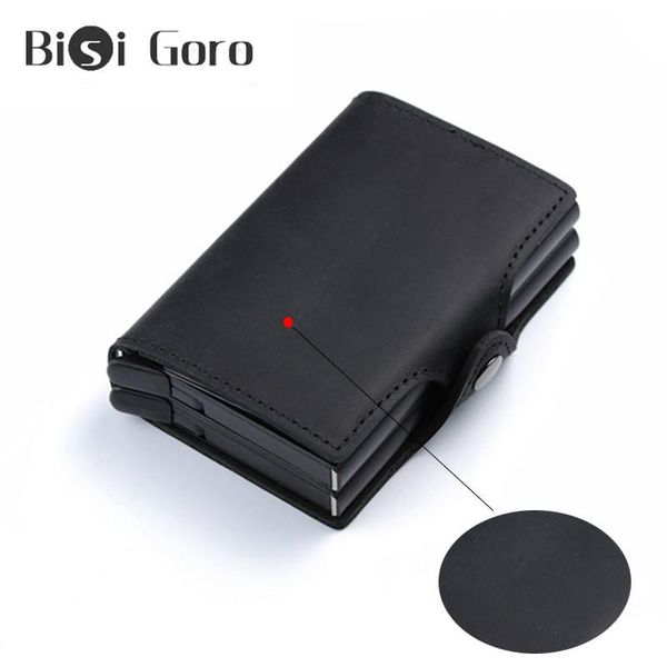 card holders bisi goro crazy horse genuine leather business holder men wallet money bag rfid mini double box id, Brown;gray
card holders bisi goro crazy horse genuine leather business holder men wallet money bag rfid mini double box id, Brown;gray