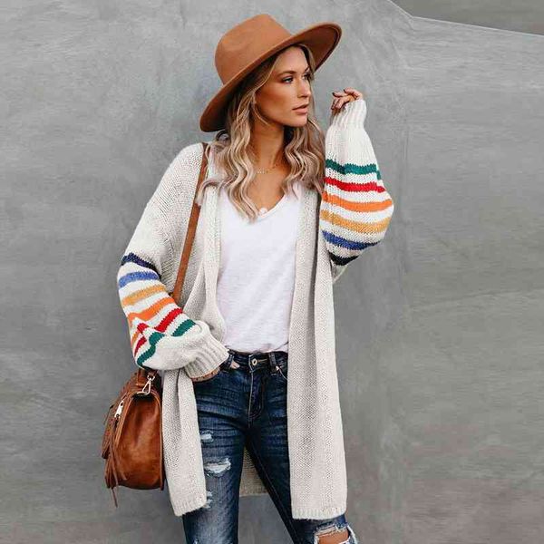 autumn winter womens large size women sweaters loose striped color block cardigan sweater casual vest dames lange mouw e1, White;black
autumn winter womens large size women sweaters loose striped color block cardigan sweater casual vest dames lange mouw e1, White;black