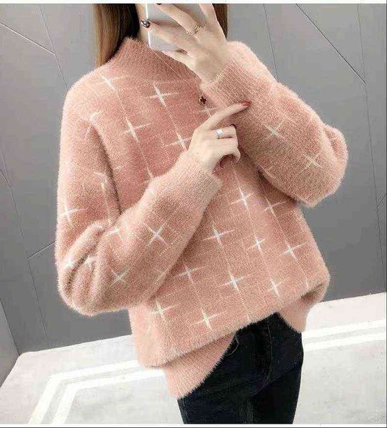 sweater womens sweaters women o neck jumper imitated mink wool pullovers loose glitter geometric sweter clothes vestidos lxj9009, White;black
sweater womens sweaters women o neck jumper imitated mink wool pullovers loose glitter geometric sweter clothes vestidos lxj9009, White;black