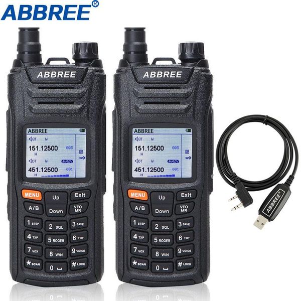walkie talkie 2pcs abbree ar-f6 6 bands dual display 999ch vox dtmf sos scanning satch functional lcd color radio
walkie talkie 2pcs abbree ar-f6 6 bands dual display 999ch vox dtmf sos scanning satch functional lcd color radio
