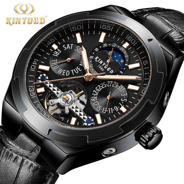 2021 new kinyued brand black men automatic mechanical watches leather waterproof steampunk human tours clock, Slivery;brown
2021 new kinyued brand black men automatic mechanical watches leather waterproof steampunk human tours clock, Slivery;brown