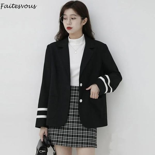 women's suits & blazers 2021 autumn office women loose casual suit jacket female black gray business clothes, White;black
women's suits & blazers 2021 autumn office women loose casual suit jacket female black gray business clothes, White;black