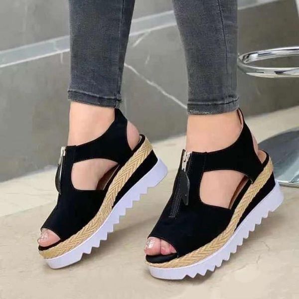 sandals women summer fish mouth fashion platform wedge heels shoes open toe thick sole casual buckle strap sandalias d4, Black
sandals women summer fish mouth fashion platform wedge heels shoes open toe thick sole casual buckle strap sandalias d4, Black