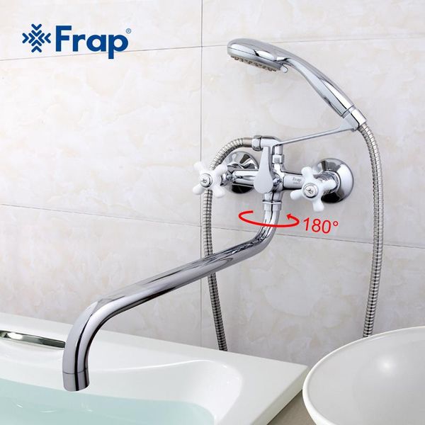 frap white handle long nose bathroom shower faucets bathtub faucet mixer tap with hand sets f2618
frap white handle long nose bathroom shower faucets bathtub faucet mixer tap with hand sets f2618