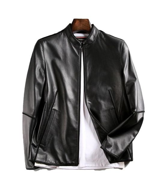 men's leather & faux genuine jacket 2021 men spring autumn real sheepskin coat bomber mens clothing chaqueta, Black
men's leather & faux genuine jacket 2021 men spring autumn real sheepskin coat bomber mens clothing chaqueta, Black