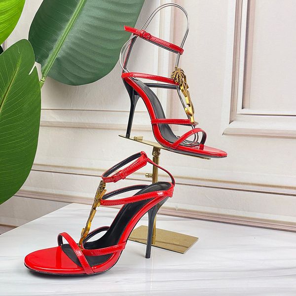 early spring luxury designer shoes strappy roman sandal minimalist high cold with box are us34-41, Red;white
early spring luxury designer shoes strappy roman sandal minimalist high cold with box are us34-41, Red;white
