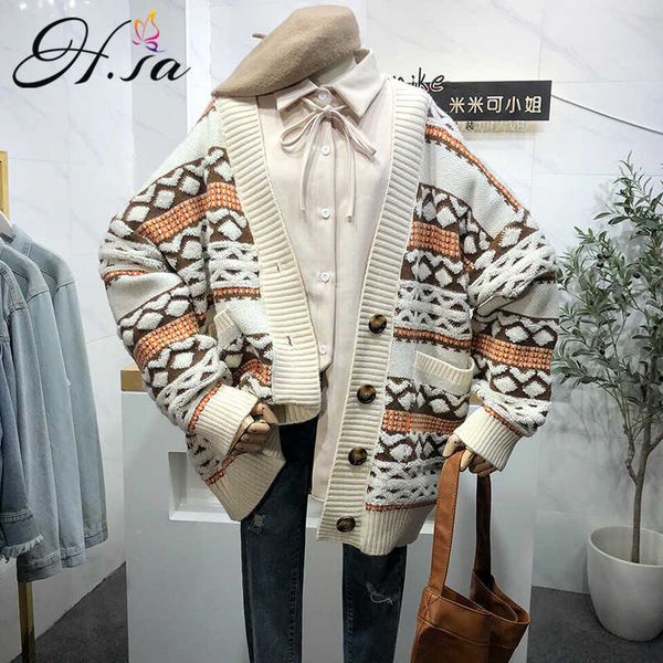 h.sa women winter spring sweater coat knitted cardigans v neck button up long cardigans 210716, White;black
h.sa women winter spring sweater coat knitted cardigans v neck button up long cardigans 210716, White;black