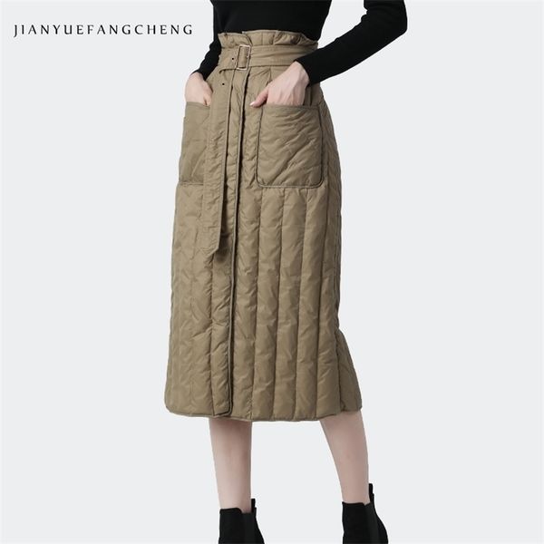 women winter down skirt high waist a-line warm white duck s with pockets belt lace-up plus size lady casual long 211214, Black
women winter down skirt high waist a-line warm white duck s with pockets belt lace-up plus size lady casual long 211214, Black