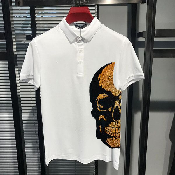 men's t-shirts high strain of cotton comfort fast transport short sleeve reflexive lapel polo gradient glowing skull diamond male shirt, White;black
men's t-shirts high strain of cotton comfort fast transport short sleeve reflexive lapel polo gradient glowing skull diamond male shirt, White;black