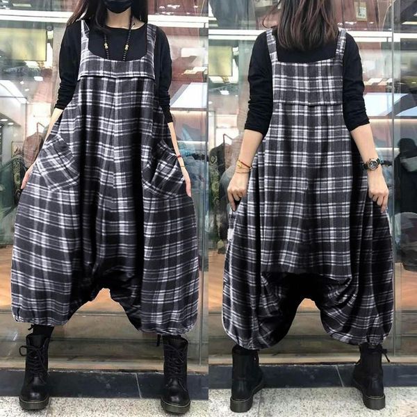 women's jumpsuits & rompers vintage drop crotch overalls check square neck long pantalon female elastic trousers plus size, Black;white
women's jumpsuits & rompers vintage drop crotch overalls check square neck long pantalon female elastic trousers plus size, Black;white
