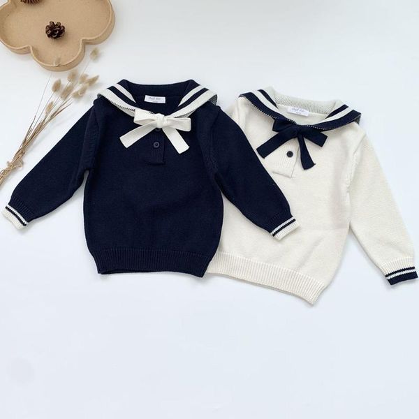 pullover fashion girls sweater cute bow navy style knitted school winter children clothes bb242, Blue
pullover fashion girls sweater cute bow navy style knitted school winter children clothes bb242, Blue