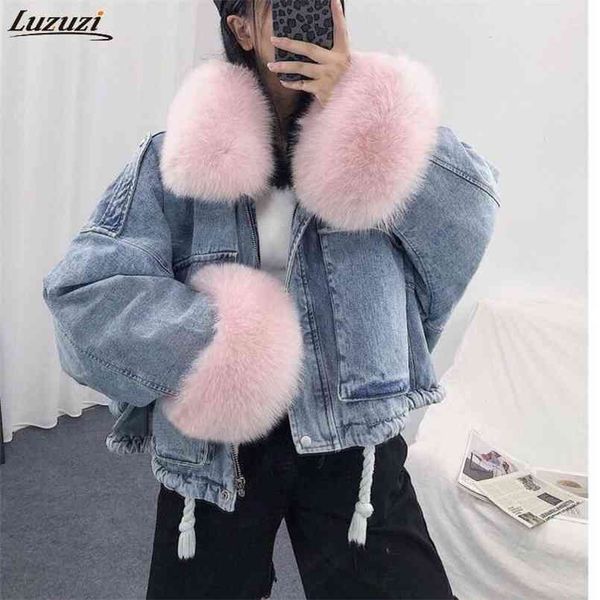 luzuzi winter loose denim jacket women oversized fur collar plus velvet padded jackets vintage cotton thick warm jean coat 210914, Black;brown
luzuzi winter loose denim jacket women oversized fur collar plus velvet padded jackets vintage cotton thick warm jean coat 210914, Black;brown
