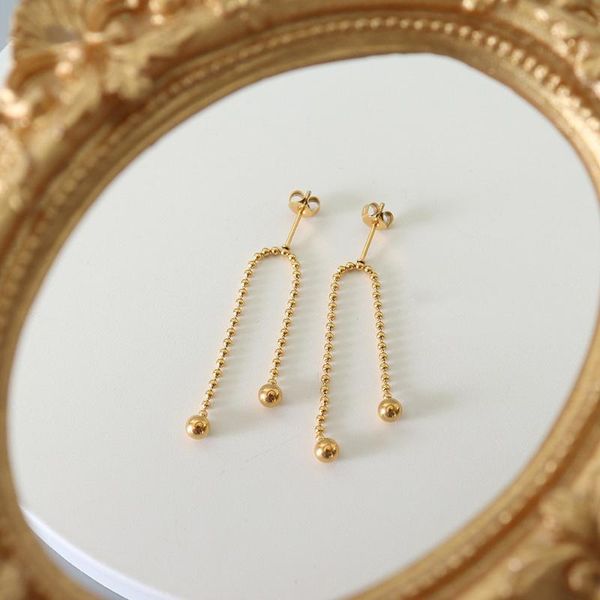 stud yaonuan vintage round bead chain earrings gold-plated asymmetric tassel length vitality ear studs party jewelry for women/girls, Golden;silver
stud yaonuan vintage round bead chain earrings gold-plated asymmetric tassel length vitality ear studs party jewelry for women/girls, Golden;silver