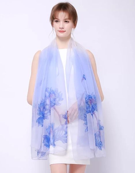 chains g1052 spring scarf women flower printed soft thin long silk shawls summer female scarves, Silver
chains g1052 spring scarf women flower printed soft thin long silk shawls summer female scarves, Silver