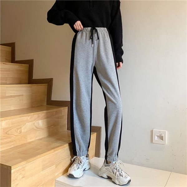 women's pants & capris shellsuning sweatpants loose-fitting plus velvet thickening color matching korean version fashion streetwear, Black;white
women's pants & capris shellsuning sweatpants loose-fitting plus velvet thickening color matching korean version fashion streetwear, Black;white