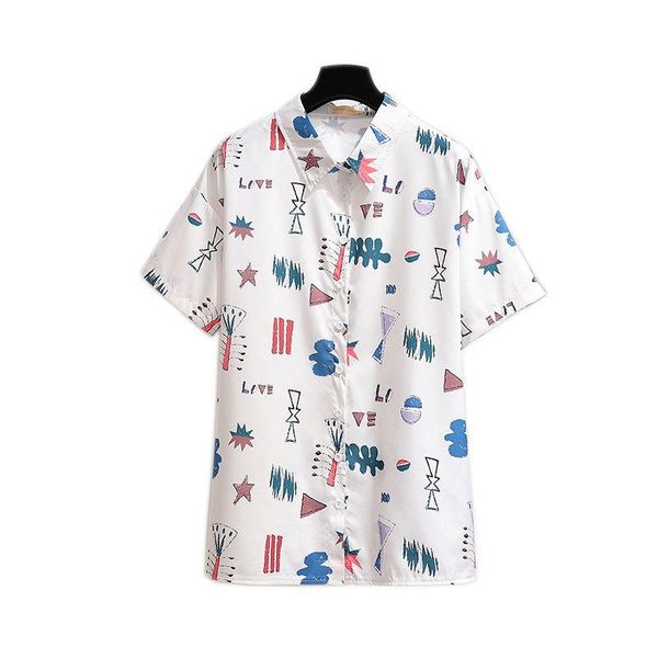 women's blouses & shirts women 2021 autumn elegant short sleeve print chiffon blouse female work wear plus size xxl-6xl g355, White
women's blouses & shirts women 2021 autumn elegant short sleeve print chiffon blouse female work wear plus size xxl-6xl g355, White