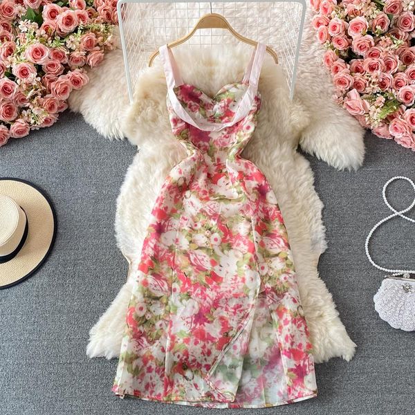 casual dresses french style gentle split chiffon floral dress seaside vacation skirt summer temperament waist-controlled slimming slip, Black;gray
casual dresses french style gentle split chiffon floral dress seaside vacation skirt summer temperament waist-controlled slimming slip, Black;gray